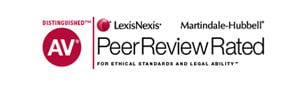 Distinguished AV | LexisNexis Martindale-Hubbell Peer Review Rated For Ethical Standards and Legal Ability